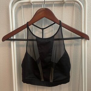 PINK Victoria's Secret Black Mesh Sports Bra